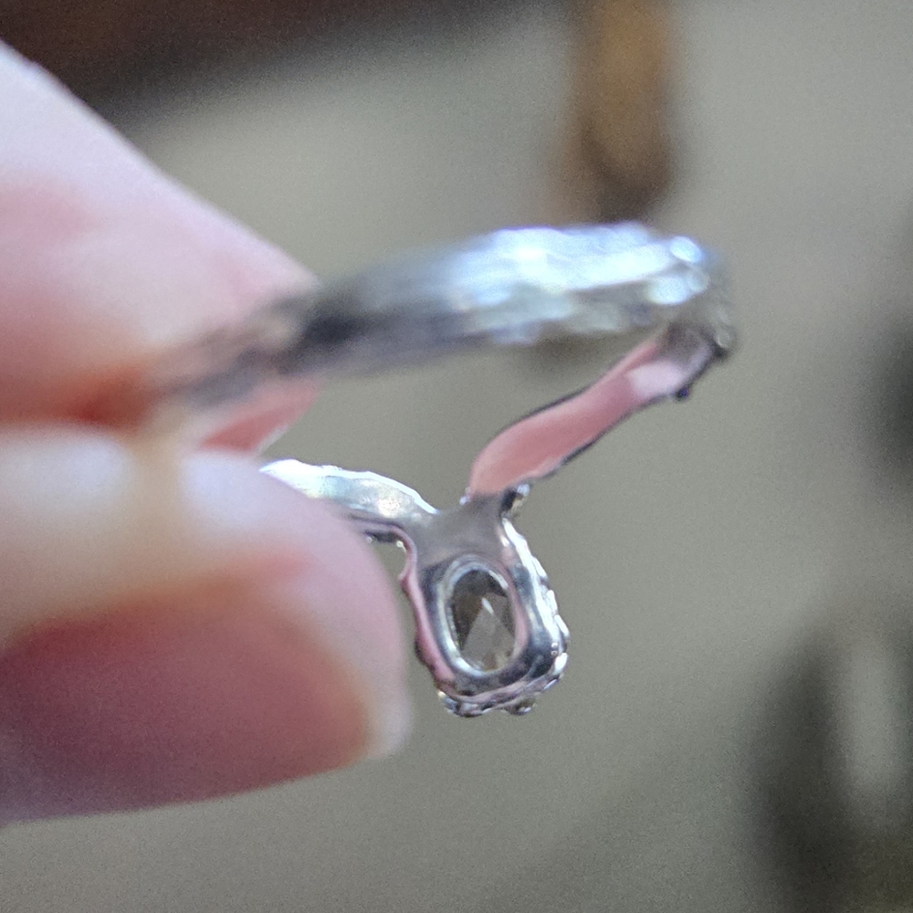 Blue Topaz Natural Gem Sterling Teardrop Ring Sz8.75 - Picture 6 of 7